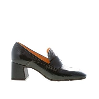 MARA BINI donna mocassino accollato Perla in naplak MUSCHIO con mascherina. Tacco 6 cm