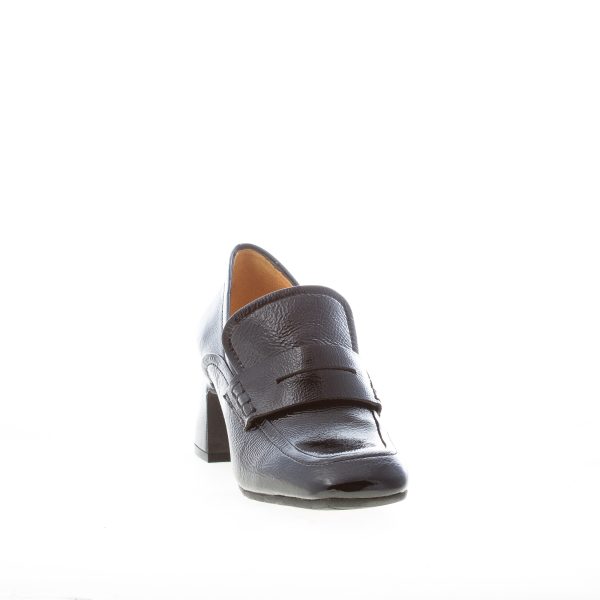 MARA BINI donna mocassino accollato Perla in naplak NERO con mascherina. Tacco 6 cm - immagine 2