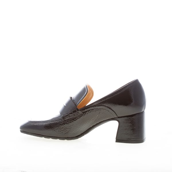 MARA BINI donna mocassino accollato Perla in naplak NERO con mascherina. Tacco 6 cm - immagine 4