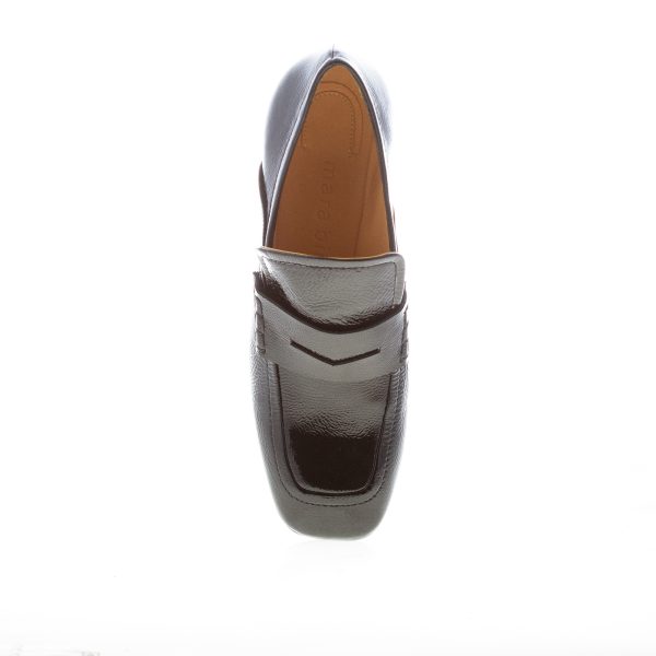 MARA BINI donna mocassino accollato Perla in naplak NERO con mascherina. Tacco 6 cm - immagine 5