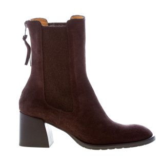 MARA BINI donna stivaletto Fabia in camoscio TESTA DI MORO con zip. Tacco 6,5 cm