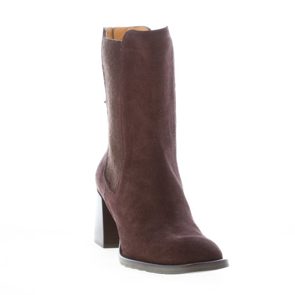MARA BINI donna stivaletto Fabia in camoscio TESTA DI MORO con zip. Tacco 6,5 cm - immagine 2