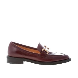 MARA BINI donna mocassino Corinne in pelle VINACCIA con morsetto. Tacco 3 cm.