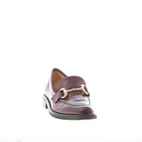MARA BINI donna mocassino Corinne in pelle VINACCIA con morsetto. Tacco 3 cm. - immagine 2