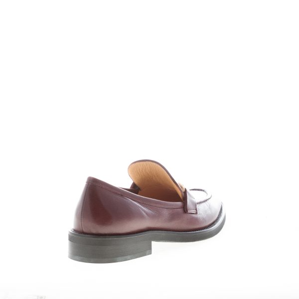MARA BINI donna mocassino Corinne in pelle VINACCIA con morsetto. Tacco 3 cm. - immagine 3