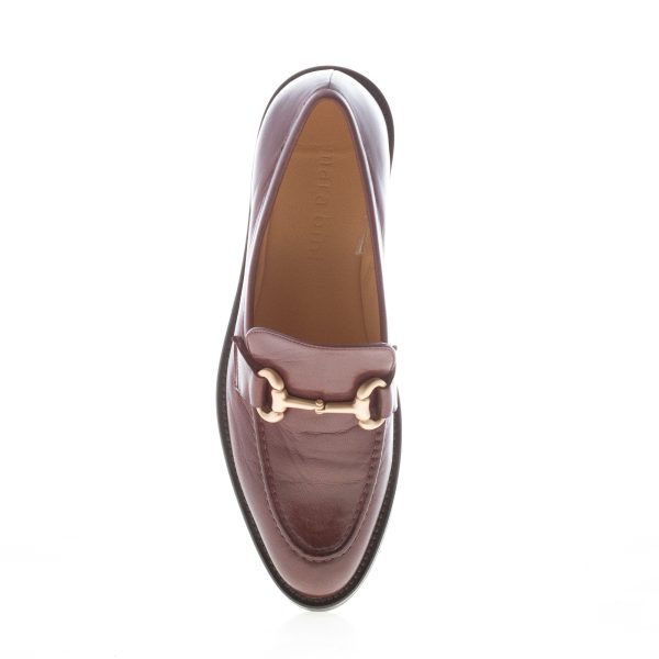 MARA BINI donna mocassino Corinne in pelle VINACCIA con morsetto. Tacco 3 cm. - immagine 5