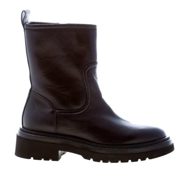 MARA BINI donna stivaletto Hester in nappa NERO con zip. Suola carrarmato. Tacco 5 cm