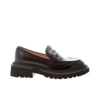 MARA BINI donna mocassino Hester in pelle NERO con fascetta. Tacco 4,5 cm. Suola carrarmato