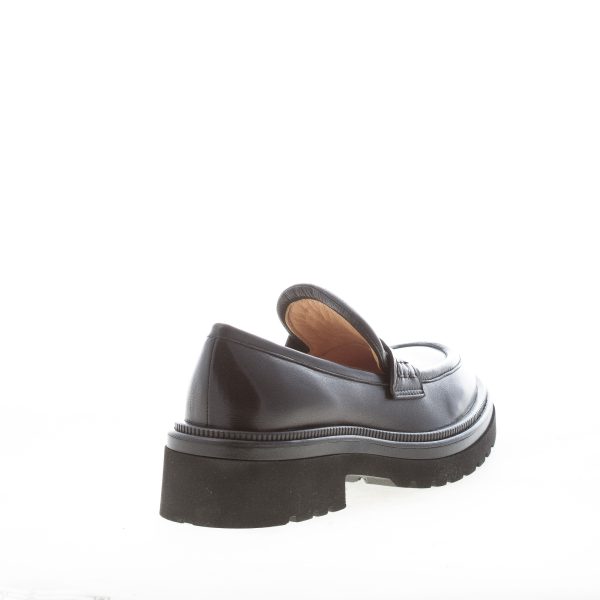 MARA BINI donna mocassino Hester in pelle NERO con fascetta. Tacco 4,5 cm. Suola carrarmato - immagine 3