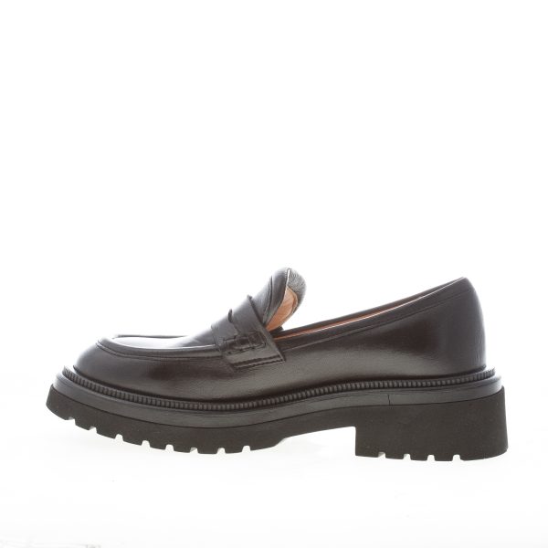 MARA BINI donna mocassino Hester in pelle NERO con fascetta. Tacco 4,5 cm. Suola carrarmato - immagine 4
