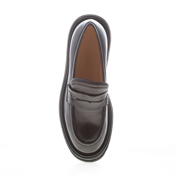 MARA BINI donna mocassino Hester in pelle NERO con fascetta. Tacco 4,5 cm. Suola carrarmato - immagine 5
