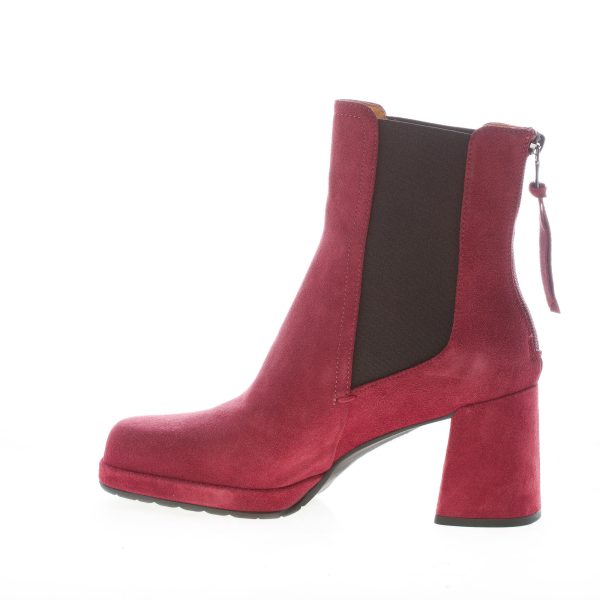MARA BINI donna stivaletto Alma in camoscio BURGUNDY con zip. Suola platform. Tacco 7 cm - immagine 4