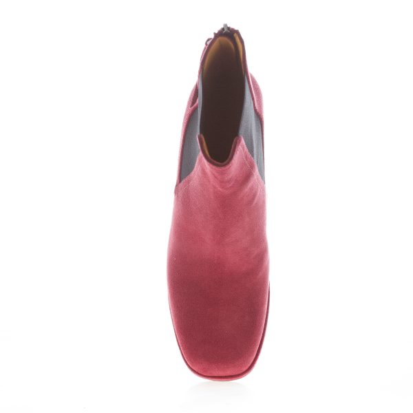 MARA BINI donna stivaletto Alma in camoscio BURGUNDY con zip. Suola platform. Tacco 7 cm - immagine 5