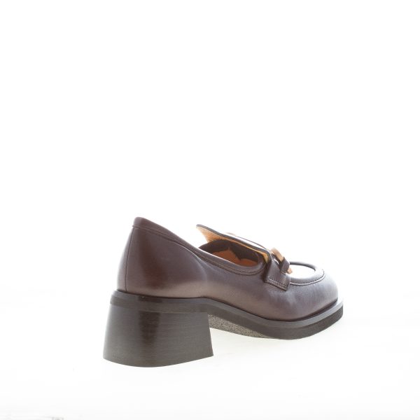 MARA BINI donna mocassino Evy in nappa MARRONE CAFFE' con morsetto. Tacco 5 cm - immagine 3