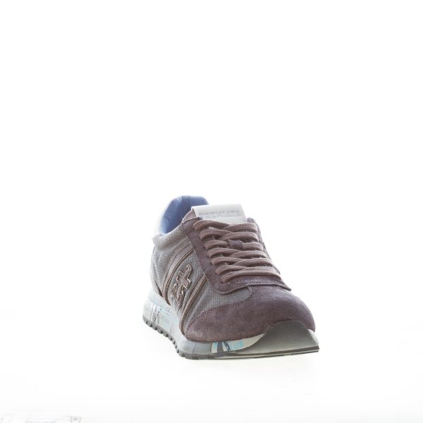 PREMIATA uomo sneaker Lucy 7768 in tessuto tecnico e camoscio ANTRACITE e MARRONE - immagine 2