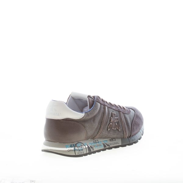 PREMIATA uomo sneaker Lucy 7768 in tessuto tecnico e camoscio ANTRACITE e MARRONE - immagine 3
