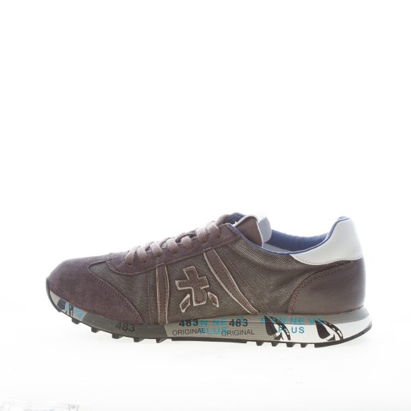 PREMIATA uomo sneaker Lucy 7768 in tessuto tecnico e camoscio ANTRACITE e MARRONE - immagine 4
