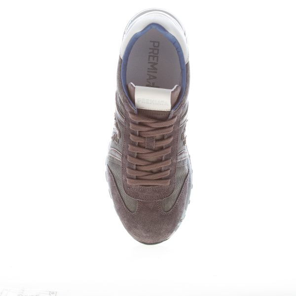 PREMIATA uomo sneaker Lucy 7768 in tessuto tecnico e camoscio ANTRACITE e MARRONE - immagine 5