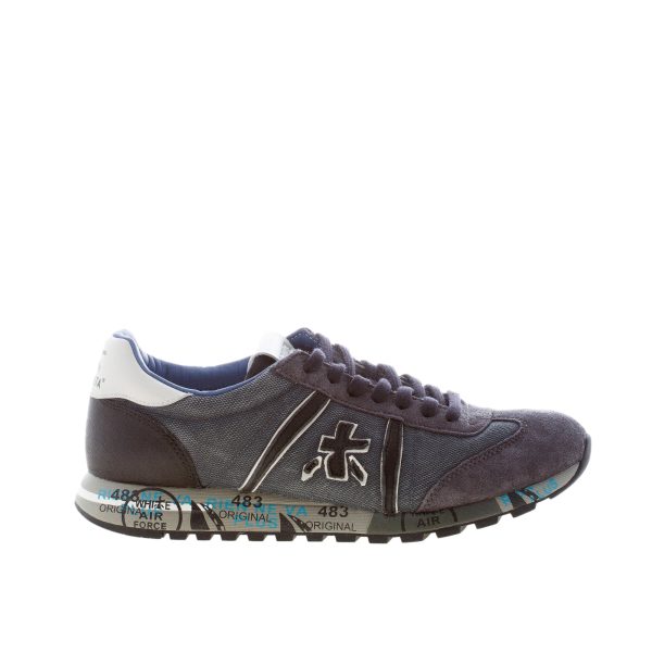 PREMIATA uomo sneaker Lucy 7770 in tessuto tecnico e camoscio delavè BLU