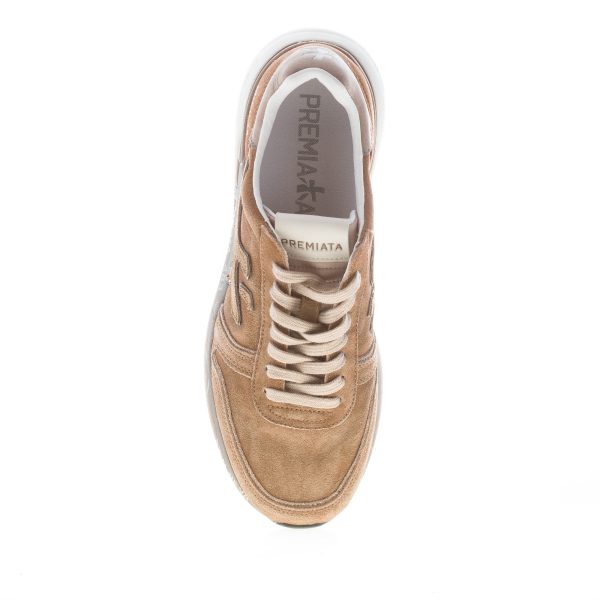 PREMIATA uomo sneaker Mick 7712 in camoscio MARRONE CHIARO - immagine 5