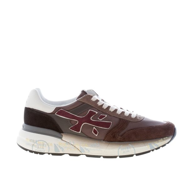 PREMIATA uomo sneaker Mick 7714 in tessuto tecnico e camoscio MARRONE più bordeaux