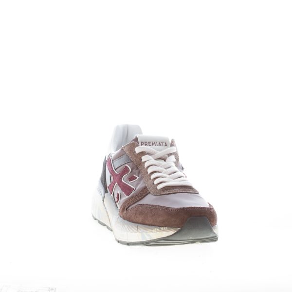 PREMIATA uomo sneaker Mick 7714 in tessuto tecnico e camoscio MARRONE più bordeaux - immagine 2