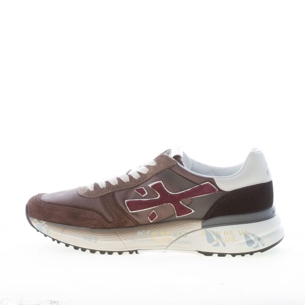 PREMIATA uomo sneaker Mick 7714 in tessuto tecnico e camoscio MARRONE più bordeaux - immagine 4