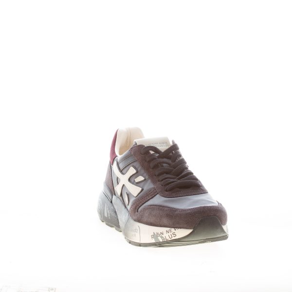 PREMIATA uomo sneaker Mick 7719 in camoscio TESTA DI MORO e tessuto grigio - immagine 2