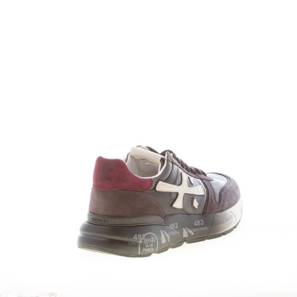 PREMIATA uomo sneaker Mick 7719 in camoscio TESTA DI MORO e tessuto grigio - immagine 3