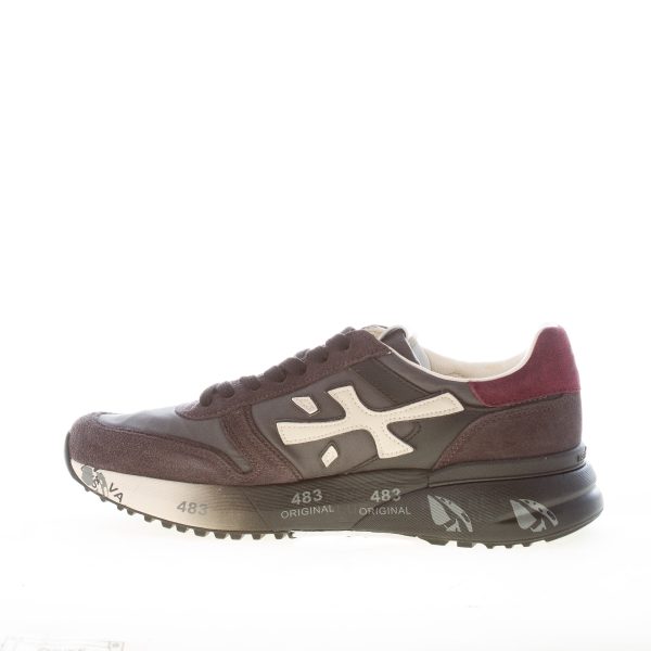 PREMIATA uomo sneaker Mick 7719 in camoscio TESTA DI MORO e tessuto grigio - immagine 4