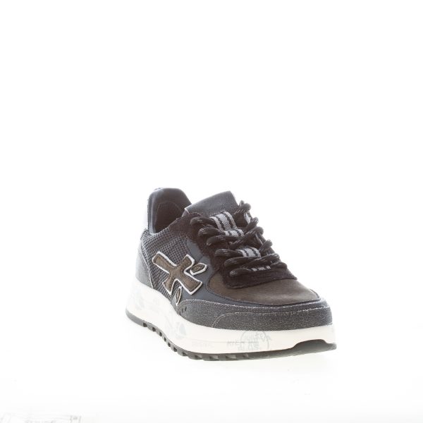 PREMIATA uomo sneaker Nous 7723 in tessuto e nabuk NERO FANGO - immagine 2