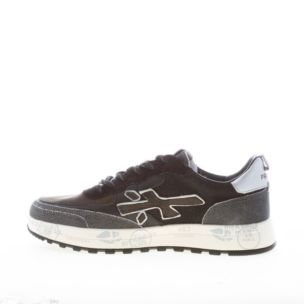 PREMIATA uomo sneaker Nous 7723 in tessuto e nabuk NERO FANGO - immagine 4