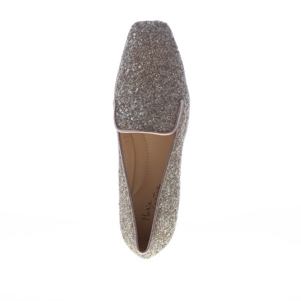 MARIA CRISTINA donna slipper in pelle con finitura glitter BRONZO - immagine 5