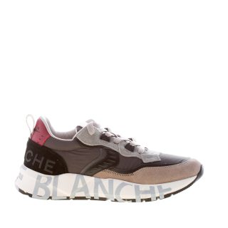 VOILE BLANCHE uomo sneaker Club01 in camoscio e tessuto TORTORA ANTRACITE