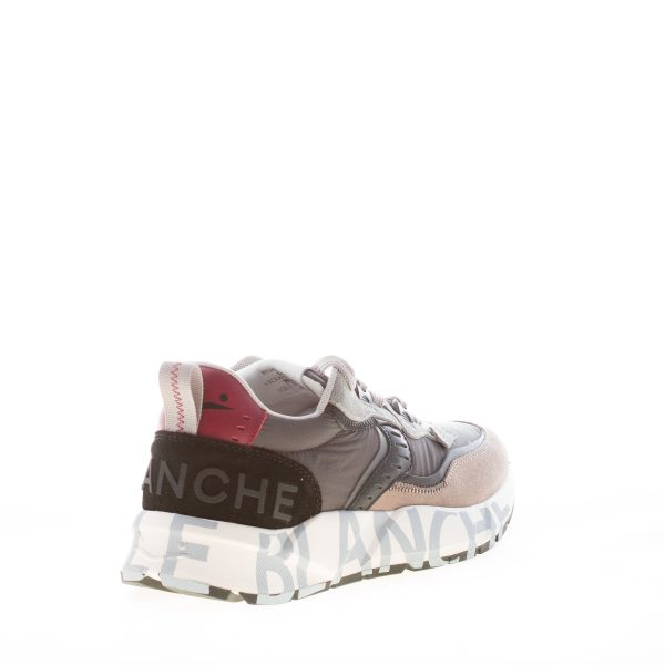VOILE BLANCHE uomo sneaker Club01 in camoscio e tessuto TORTORA ANTRACITE - immagine 3