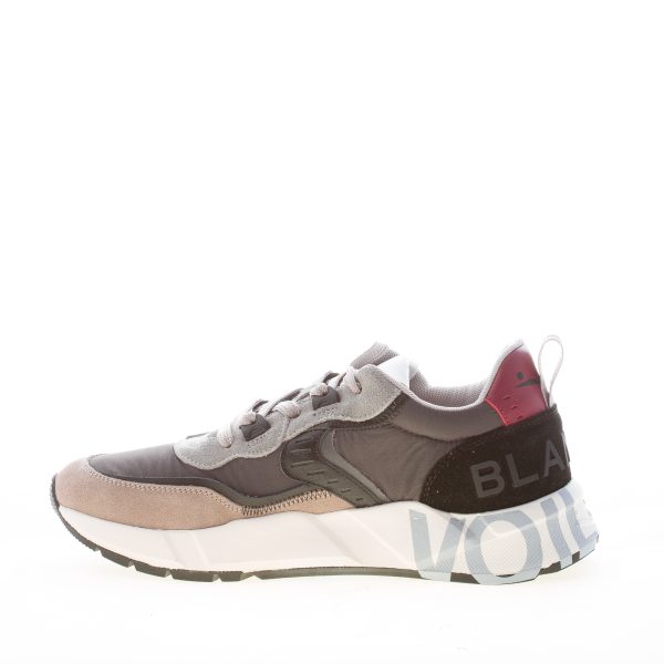 VOILE BLANCHE uomo sneaker Club01 in camoscio e tessuto TORTORA ANTRACITE - immagine 4