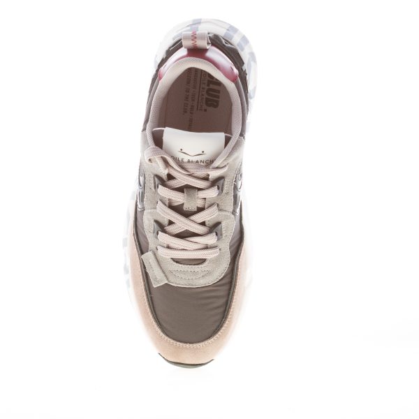 VOILE BLANCHE uomo sneaker Club01 in camoscio e tessuto TORTORA ANTRACITE - immagine 5
