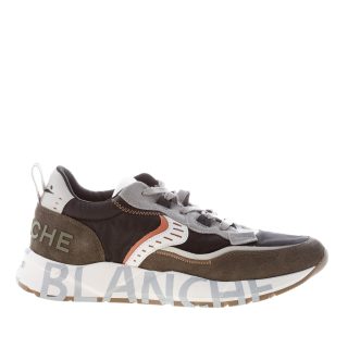 VOILE BLANCHE uomo sneaker Club01 in camoscio e tessuto VERDE NERO GRIGIO
