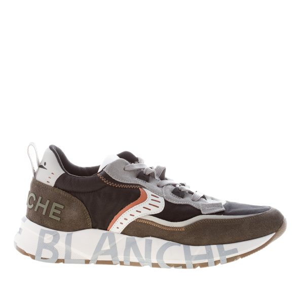 VOILE BLANCHE uomo sneaker Club01 in camoscio e tessuto VERDE NERO GRIGIO