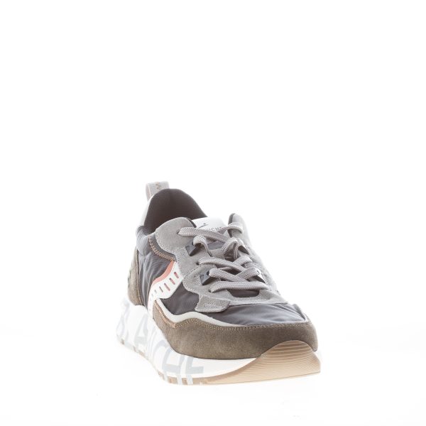 VOILE BLANCHE uomo sneaker Club01 in camoscio e tessuto VERDE NERO GRIGIO - immagine 2