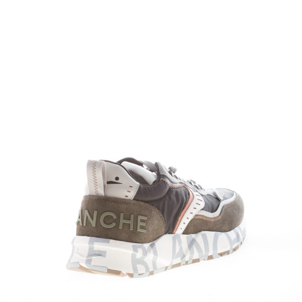 VOILE BLANCHE uomo sneaker Club01 in camoscio e tessuto VERDE NERO GRIGIO - immagine 3