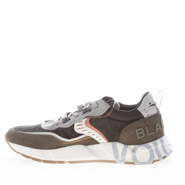 VOILE BLANCHE uomo sneaker Club01 in camoscio e tessuto VERDE NERO GRIGIO - immagine 4