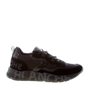 VOILE BLANCHE uomo sneaker Club01 in camoscio e tessuto tecnico NERO
