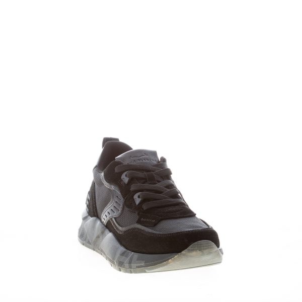VOILE BLANCHE uomo sneaker Club01 in camoscio e tessuto tecnico NERO - immagine 2