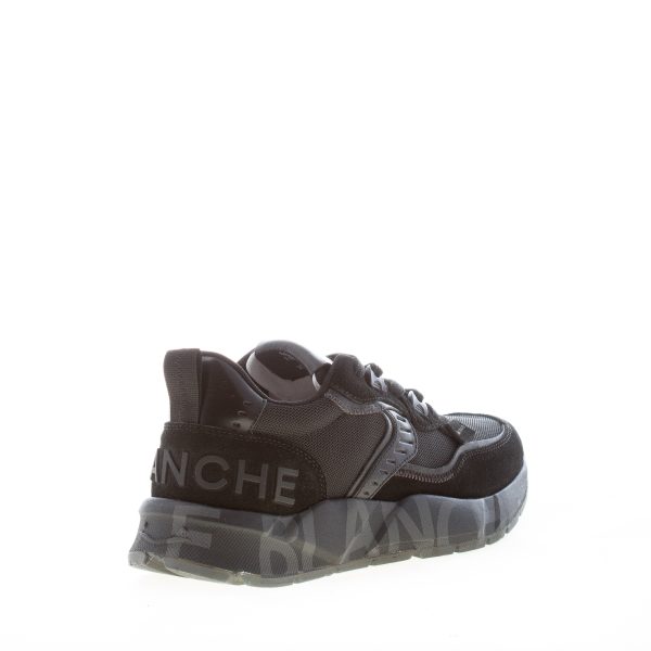 VOILE BLANCHE uomo sneaker Club01 in camoscio e tessuto tecnico NERO - immagine 3