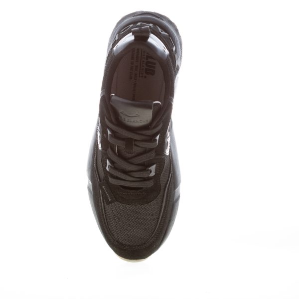 VOILE BLANCHE uomo sneaker Club01 in camoscio e tessuto tecnico NERO - immagine 5
