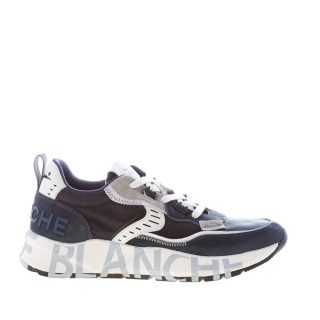 VOILE BLANCHE uomo sneaker Club01 in camoscio e tessuto tecnico BLU BIANCO