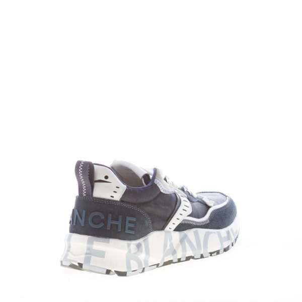 VOILE BLANCHE uomo sneaker Club01 in camoscio e tessuto tecnico BLU BIANCO - immagine 3