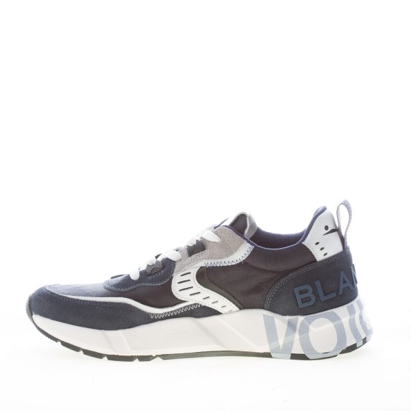 VOILE BLANCHE uomo sneaker Club01 in camoscio e tessuto tecnico BLU BIANCO - immagine 4
