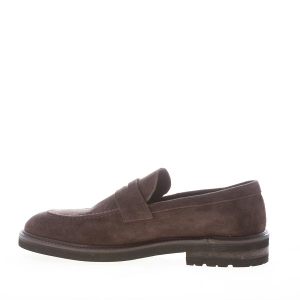 JEROLD WILTON uomo mocassino in crosta MOKA con mascherina penny. Suola gomma - immagine 4